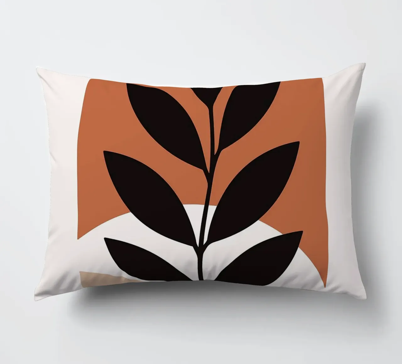 Arte vegetale minimalista con forme geometriche cuscino da PosterByFly