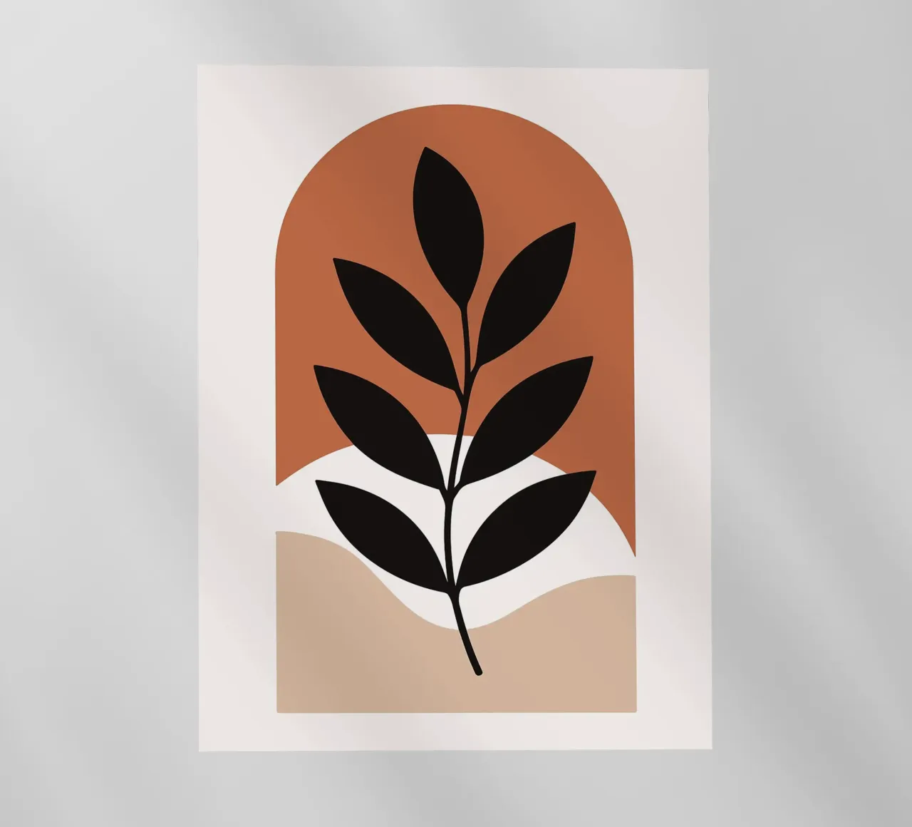 Arte vegetale minimalista con forme geometriche pellicola backlit da PosterByFly