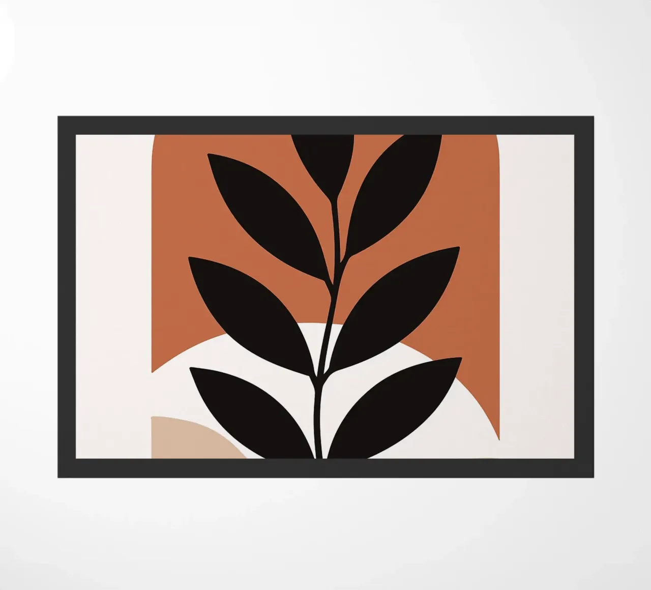 Arte vegetale minimalista con forme geometriche zerbino da PosterByFly