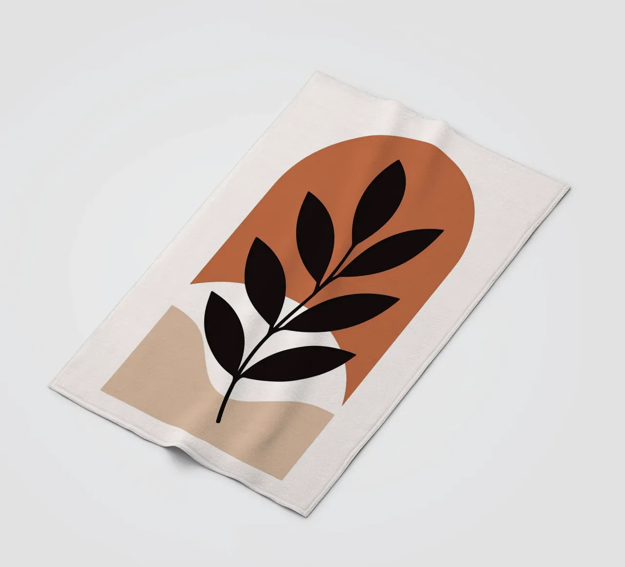 Arte vegetale minimalista con forme geometriche coperta in pile da PosterByFly