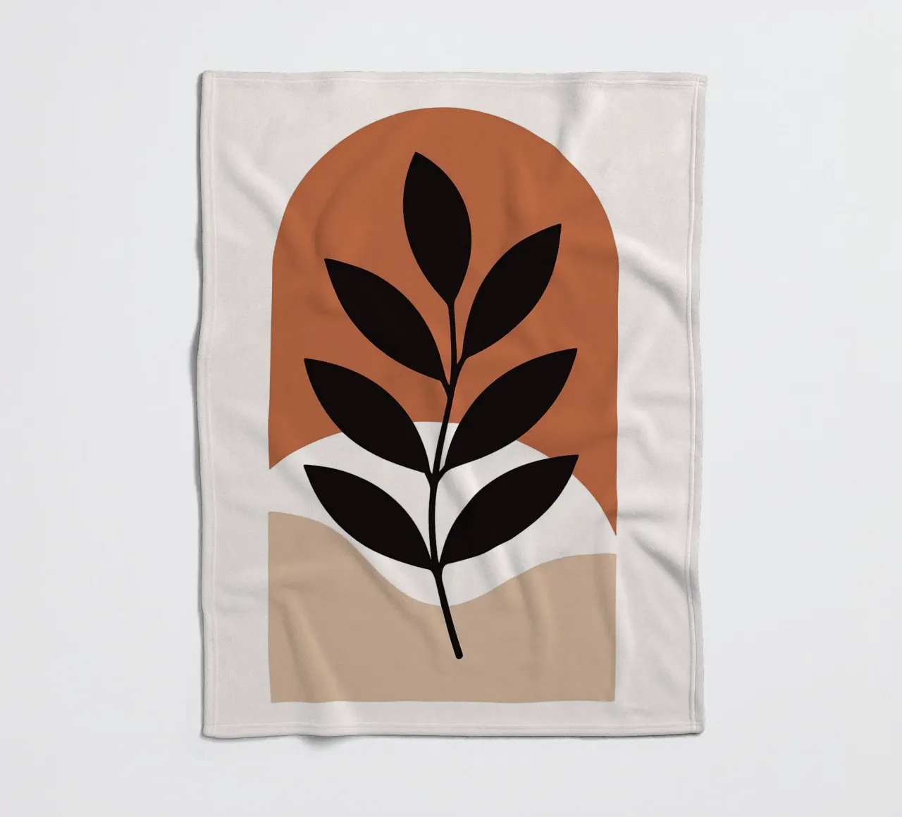Arte vegetale minimalista con forme geometriche coperta in pile da PosterByFly