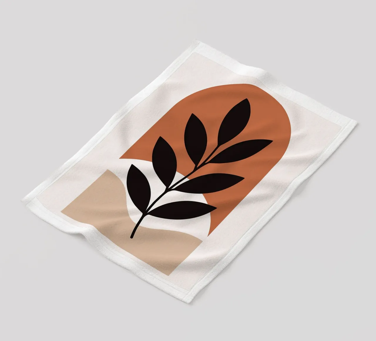 Arte vegetale minimalista con forme geometriche coperta in pile da PosterByFly