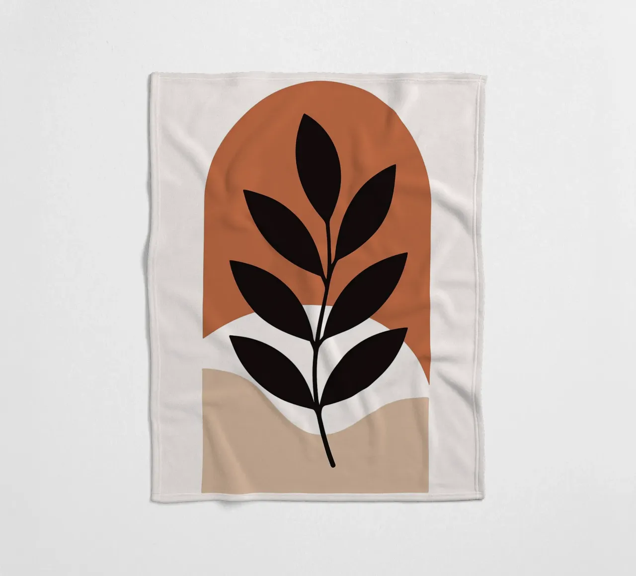 Arte vegetale minimalista con forme geometriche coperta in pile da PosterByFly