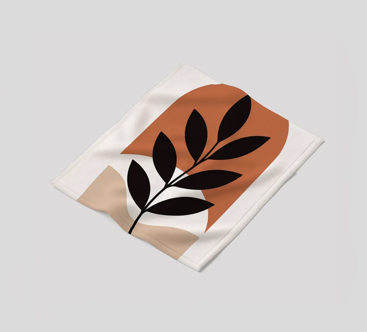 Arte vegetale minimalista con forme geometriche coperta in pile da PosterByFly