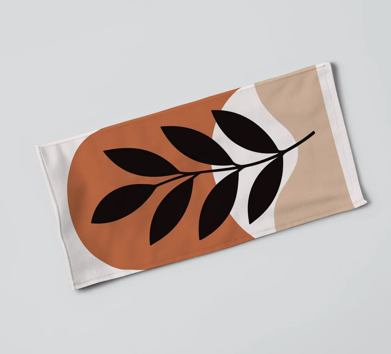 Arte vegetale minimalista con forme geometriche asciugamano da bagno da PosterByFly