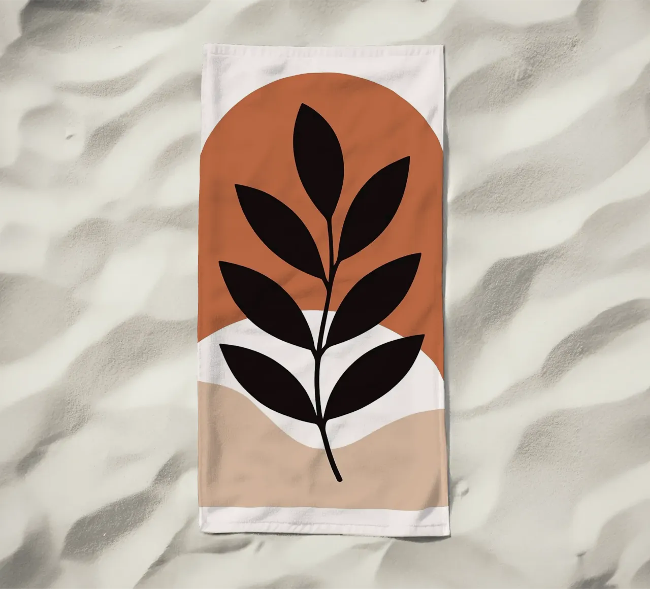 Arte vegetale minimalista con forme geometriche telo mare da PosterByFly