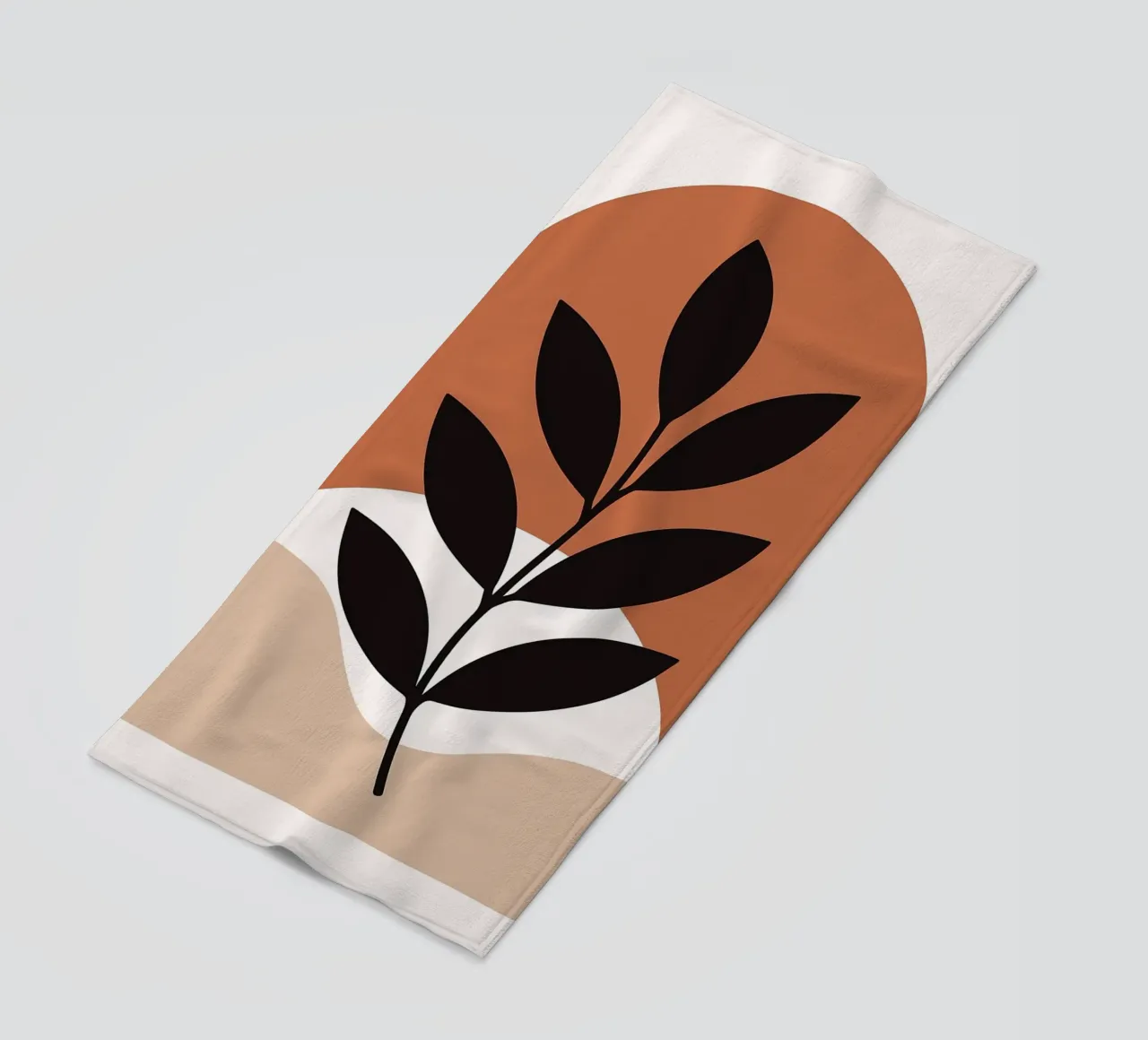 Arte vegetale minimalista con forme geometriche telo mare da PosterByFly