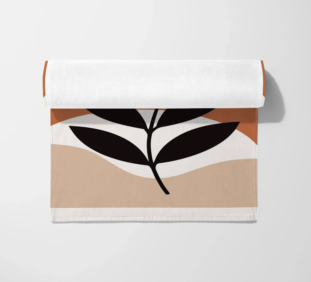 Arte vegetale minimalista con forme geometriche telo mare da PosterByFly