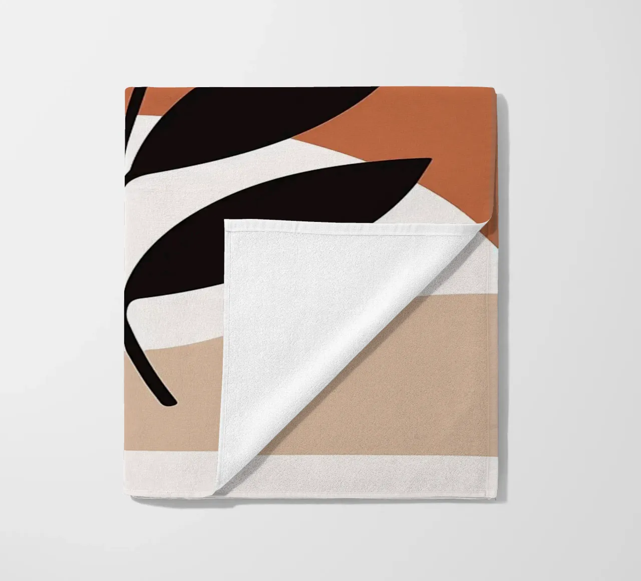 Arte vegetale minimalista con forme geometriche telo mare da PosterByFly