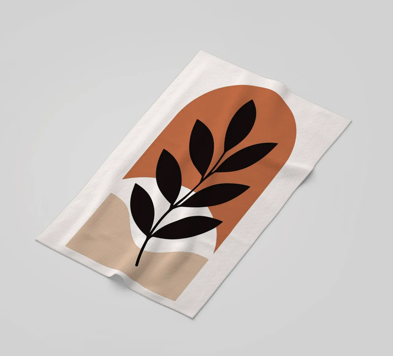 Arte vegetale minimalista con forme geometriche telo mare da PosterByFly