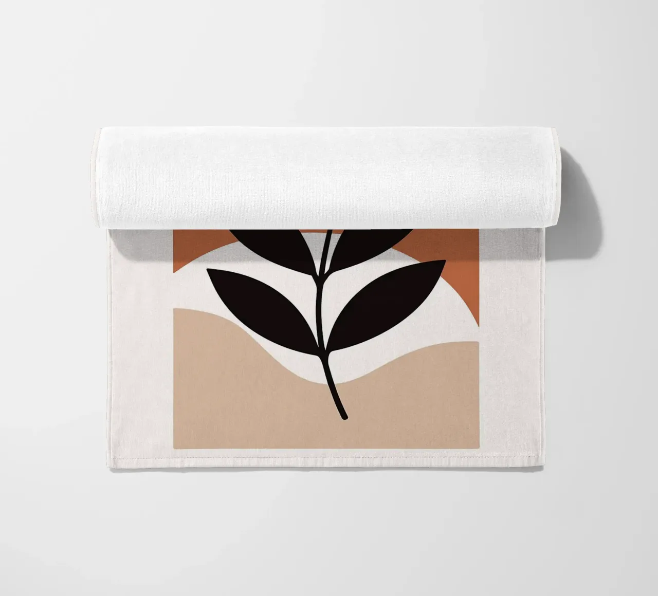 Arte vegetale minimalista con forme geometriche telo mare da PosterByFly