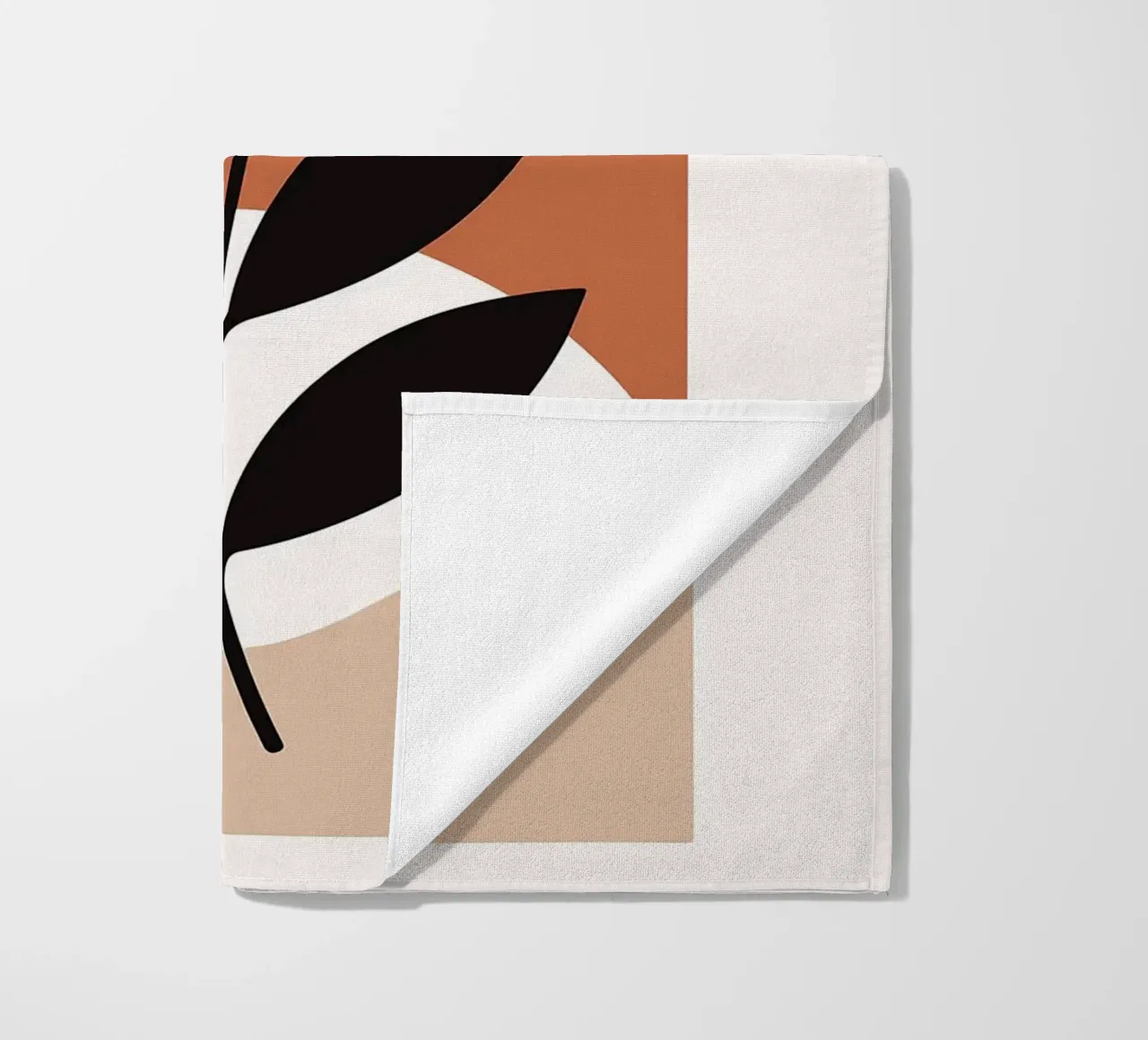 Arte vegetale minimalista con forme geometriche telo mare da PosterByFly