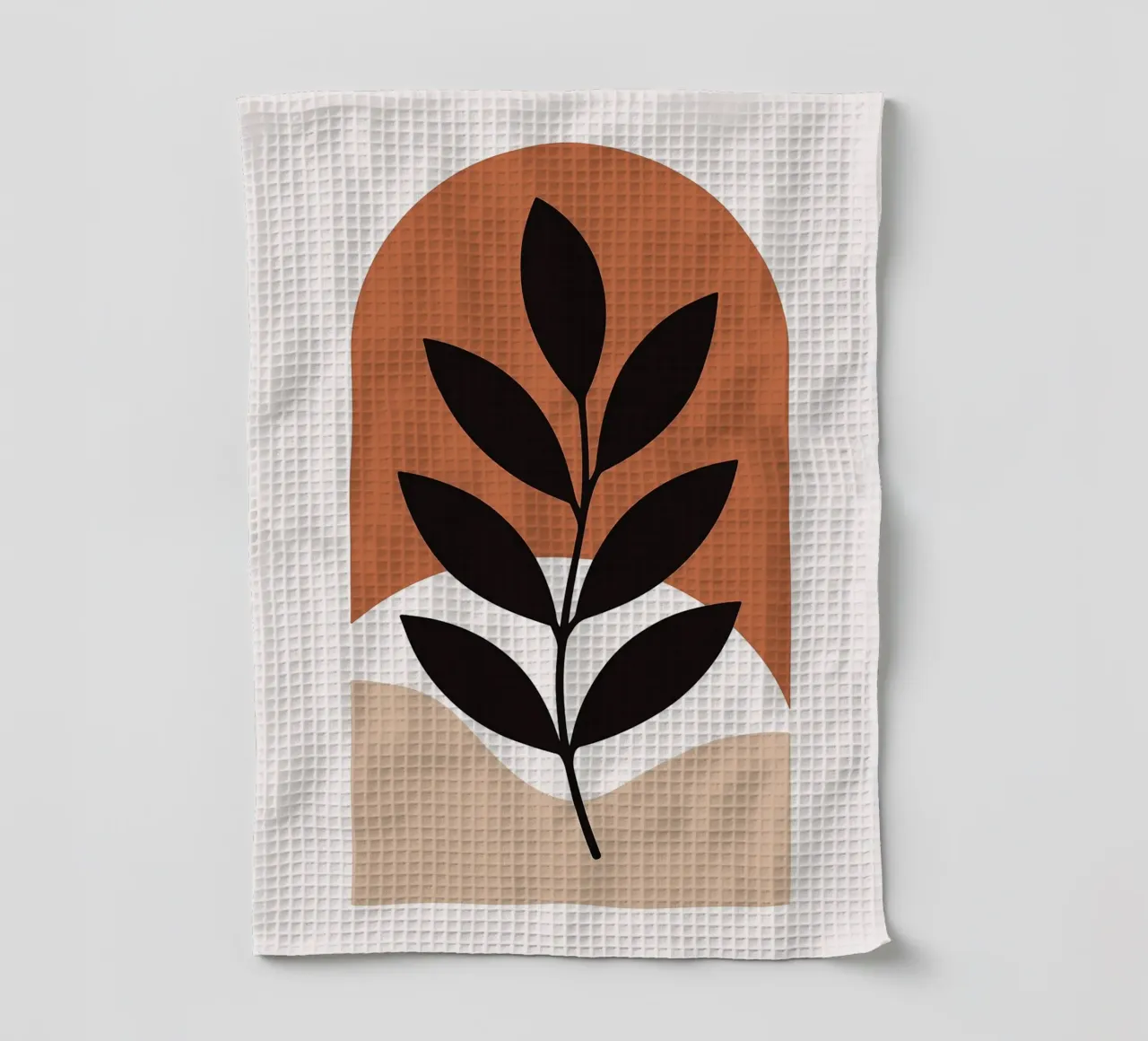 Arte vegetale minimalista con forme geometriche canovaccio da cucina da PosterByFly
