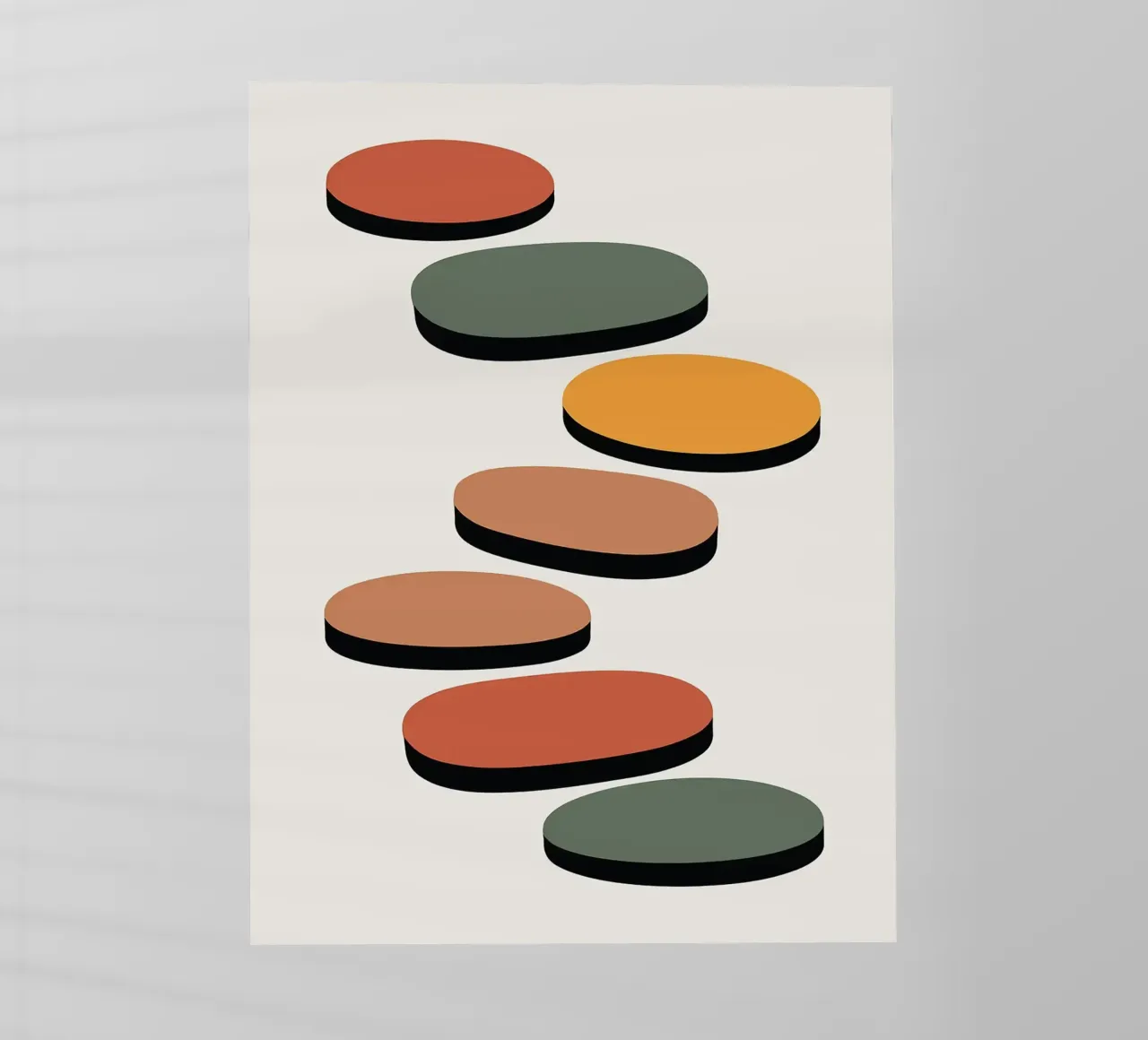 Astratto geometrico Stepping Stones illustrazione pellicola backlit da PosterByFly
