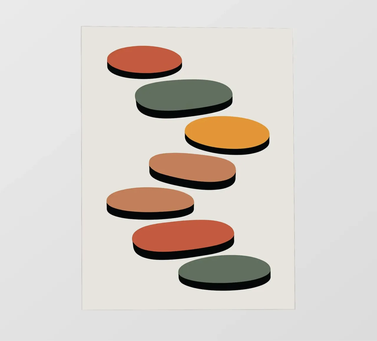 Astratto geometrico Stepping Stones illustrazione pellicola backlit da PosterByFly