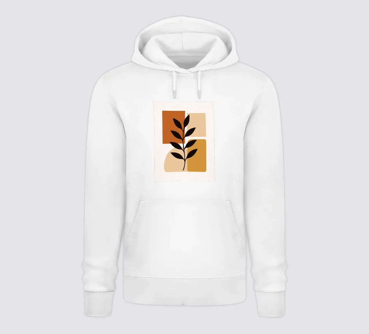Abstrakte botanische Kunst mit geometrischen Formen Hoodie von PosterByFly