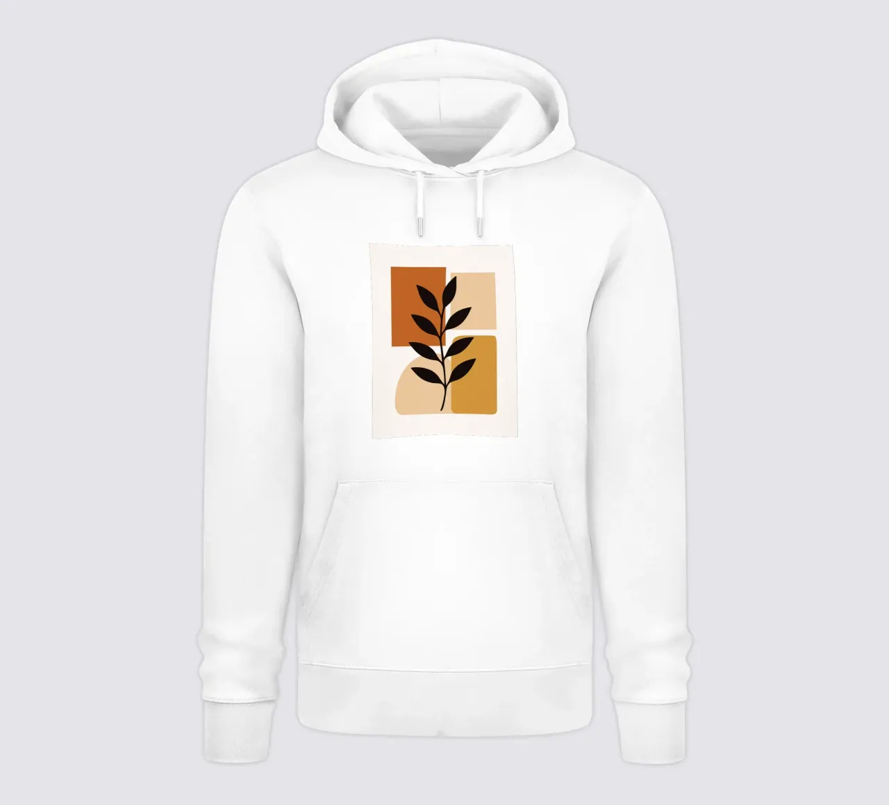 Arte botanica astratta con forme geometriche felpa con cappuccio da PosterByFly