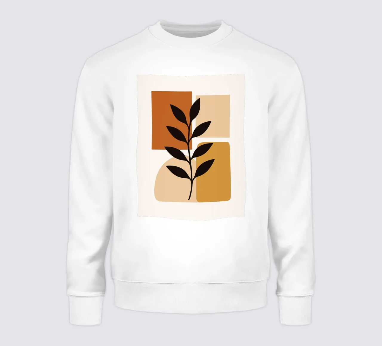 Arte botánico abstracto con formas geométricas sudadera de PosterByFly