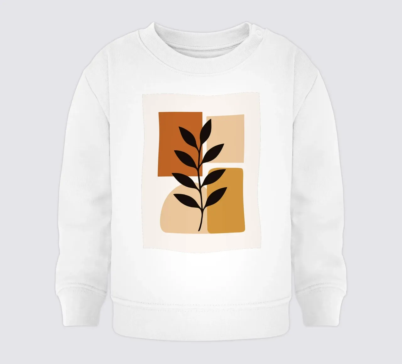 Arte botanica astratta con forme geometriche felpa neonato da PosterByFly