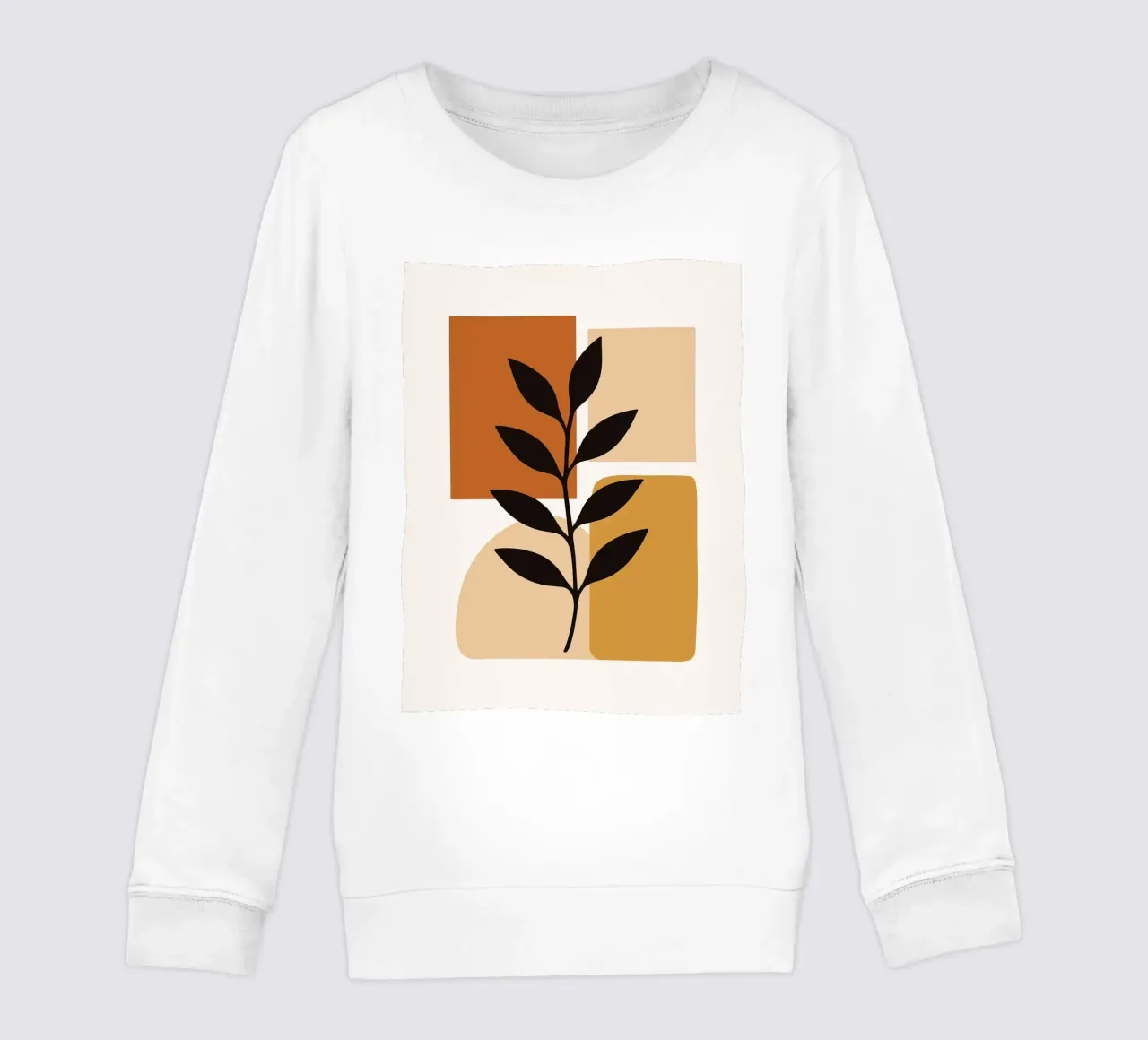 Arte botanica astratta con forme geometriche felpa bambino da PosterByFly