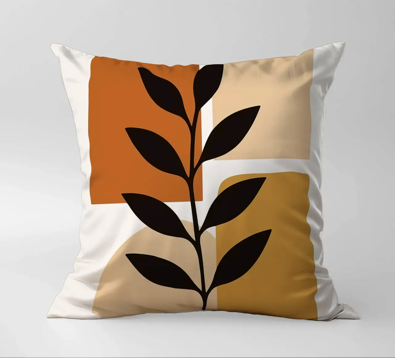 Arte botanica astratta con forme geometriche cuscino da PosterByFly