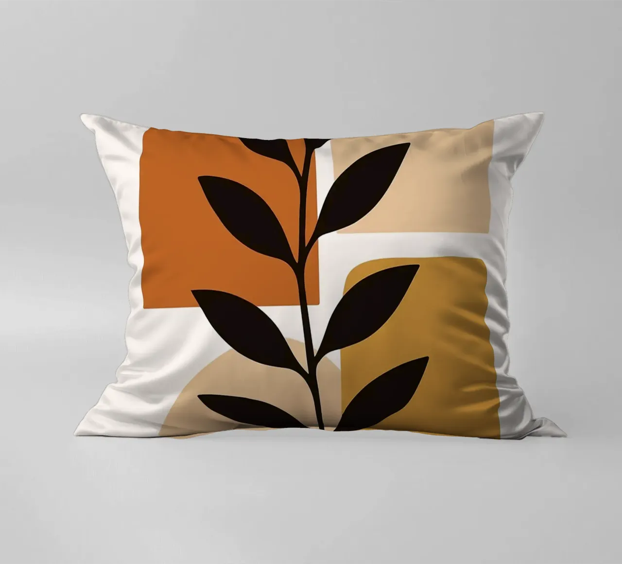 Arte botanica astratta con forme geometriche cuscino da PosterByFly
