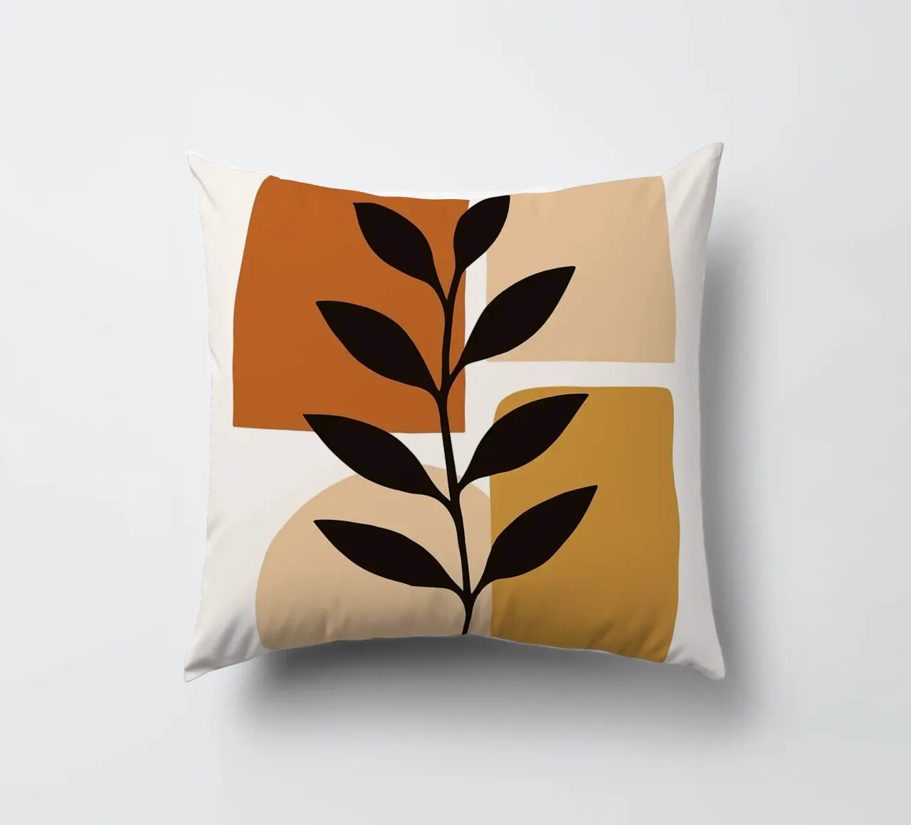 Arte botanica astratta con forme geometriche cuscino da PosterByFly