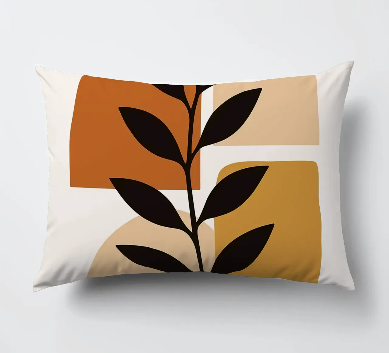 Arte botanica astratta con forme geometriche cuscino da PosterByFly