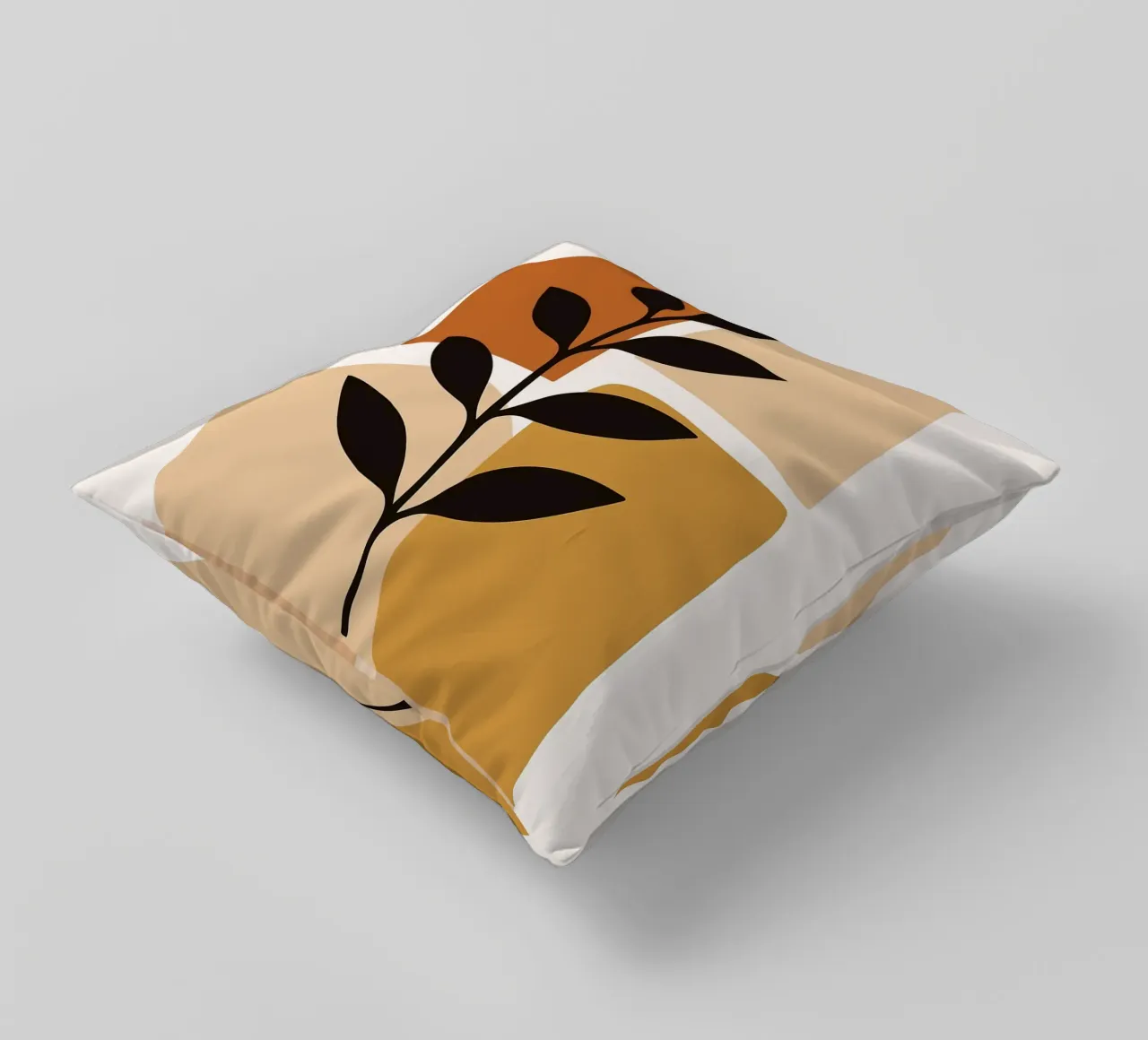 Arte botanica astratta con forme geometriche cuscino da PosterByFly