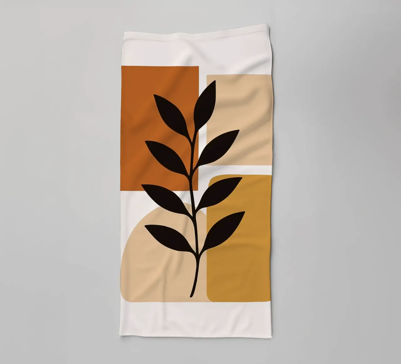 Arte botanica astratta con forme geometriche asciugamano da bagno da PosterByFly