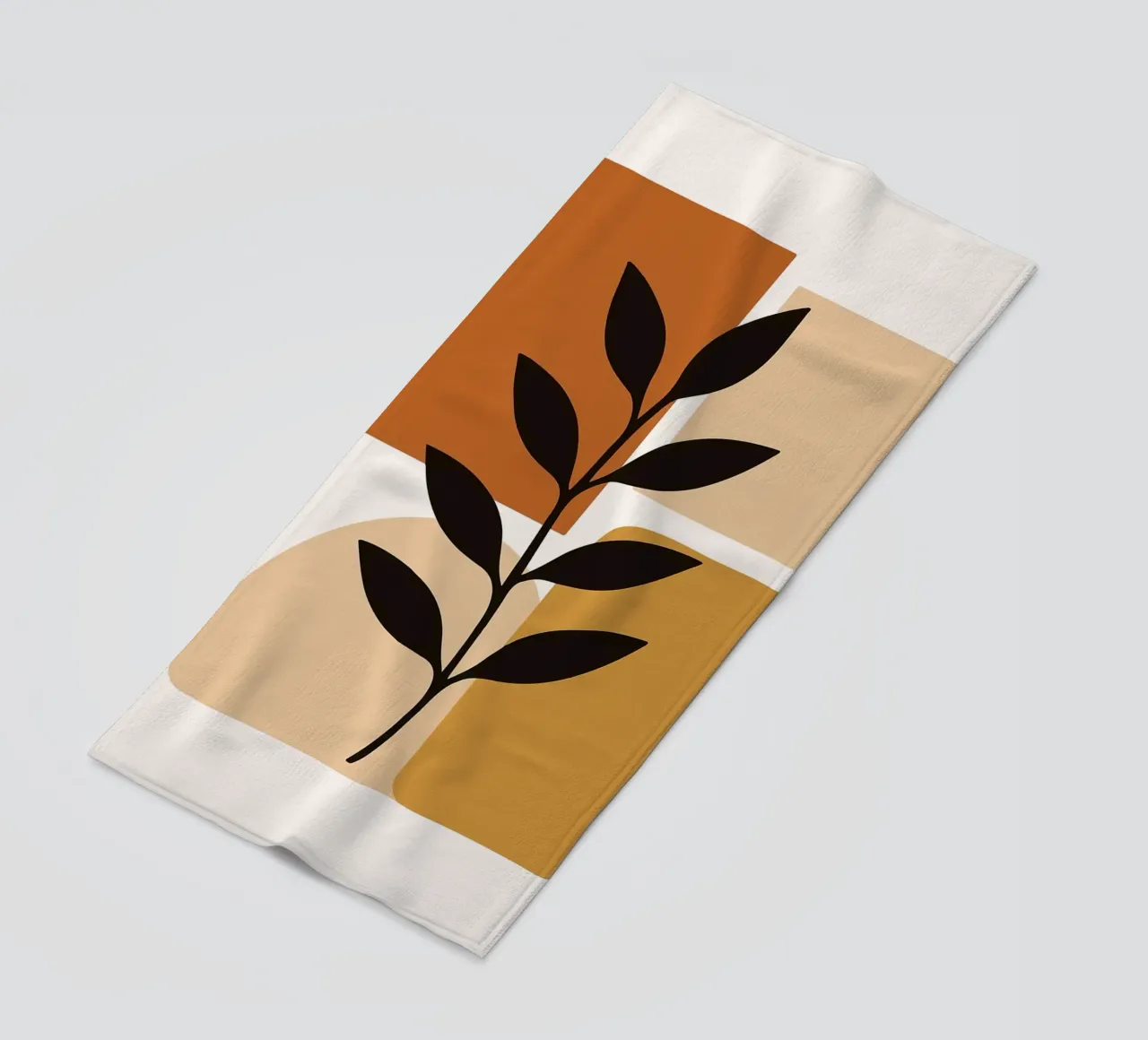 Arte botanica astratta con forme geometriche telo mare da PosterByFly