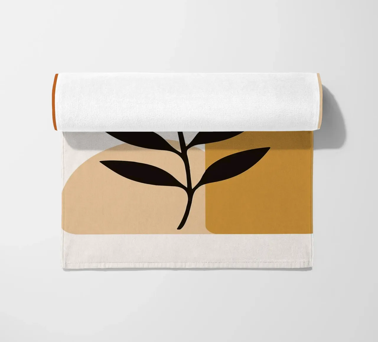 Arte botanica astratta con forme geometriche telo mare da PosterByFly