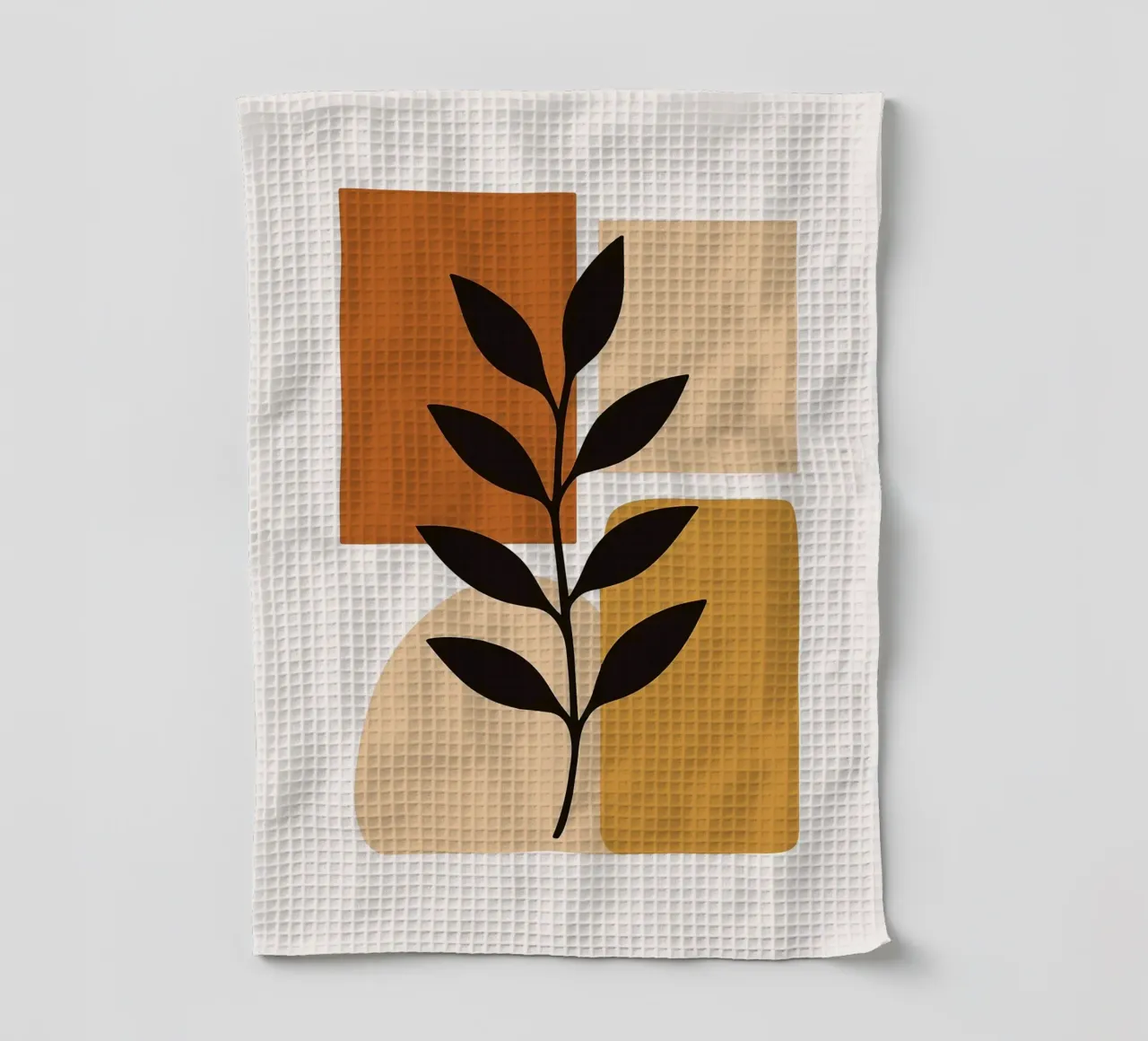 Arte botanica astratta con forme geometriche canovaccio da cucina da PosterByFly