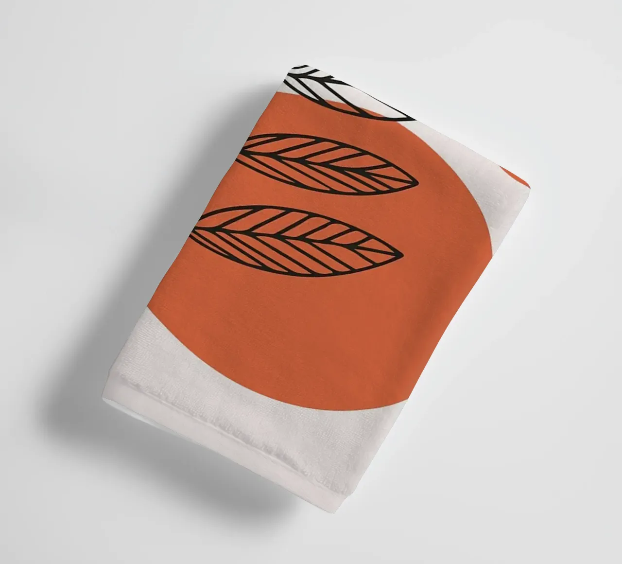 Abstract Botanical Art with Earth Tones towel by PosterByFly