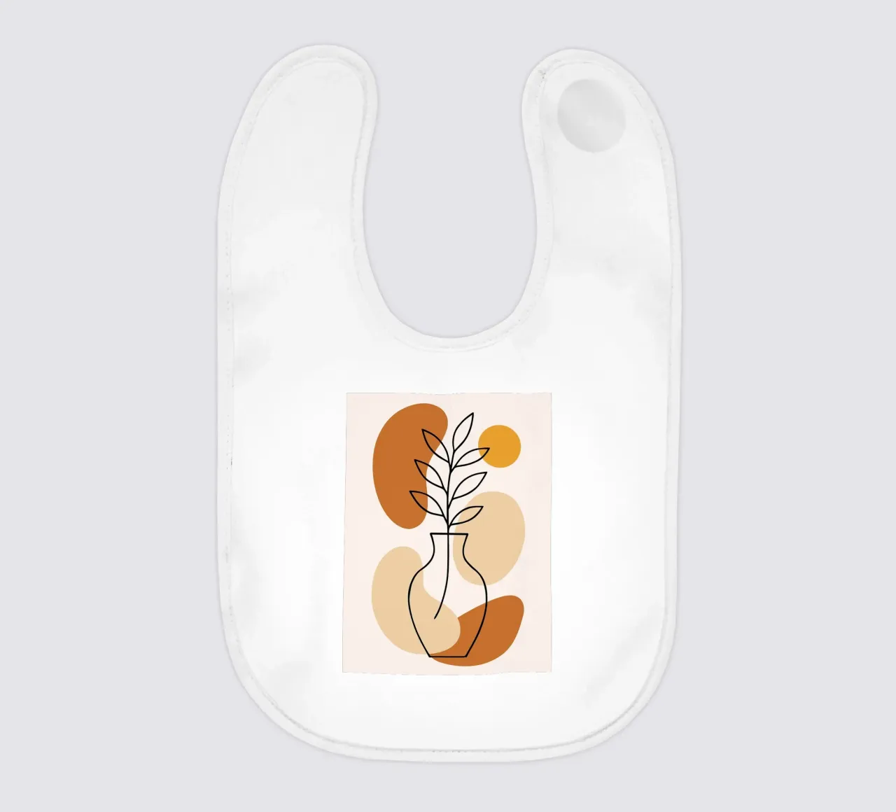 Illustrazione di una pianta minimalista in un vaso bavaglino da PosterByFly