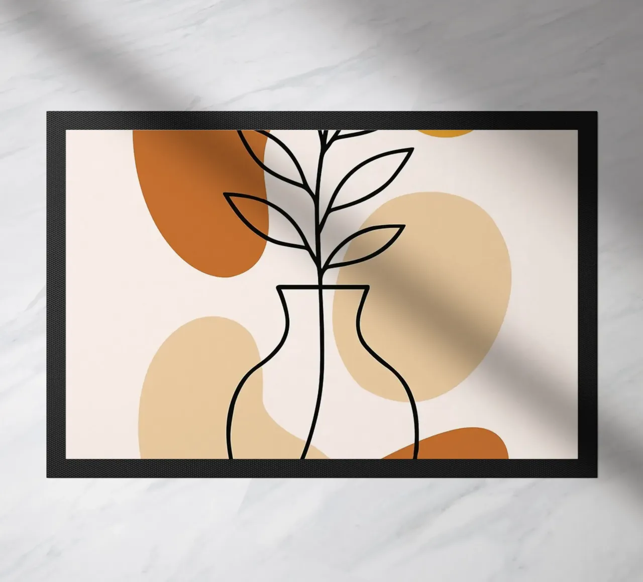 Illustrazione di una pianta minimalista in un vaso zerbino da PosterByFly