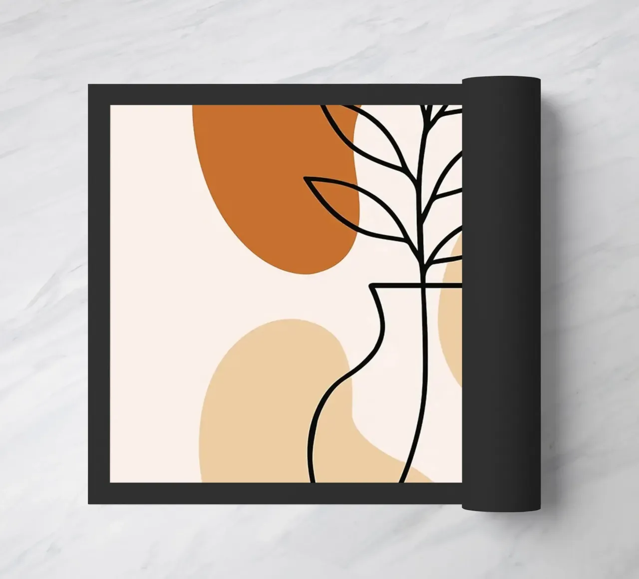 Illustrazione di una pianta minimalista in un vaso zerbino da PosterByFly