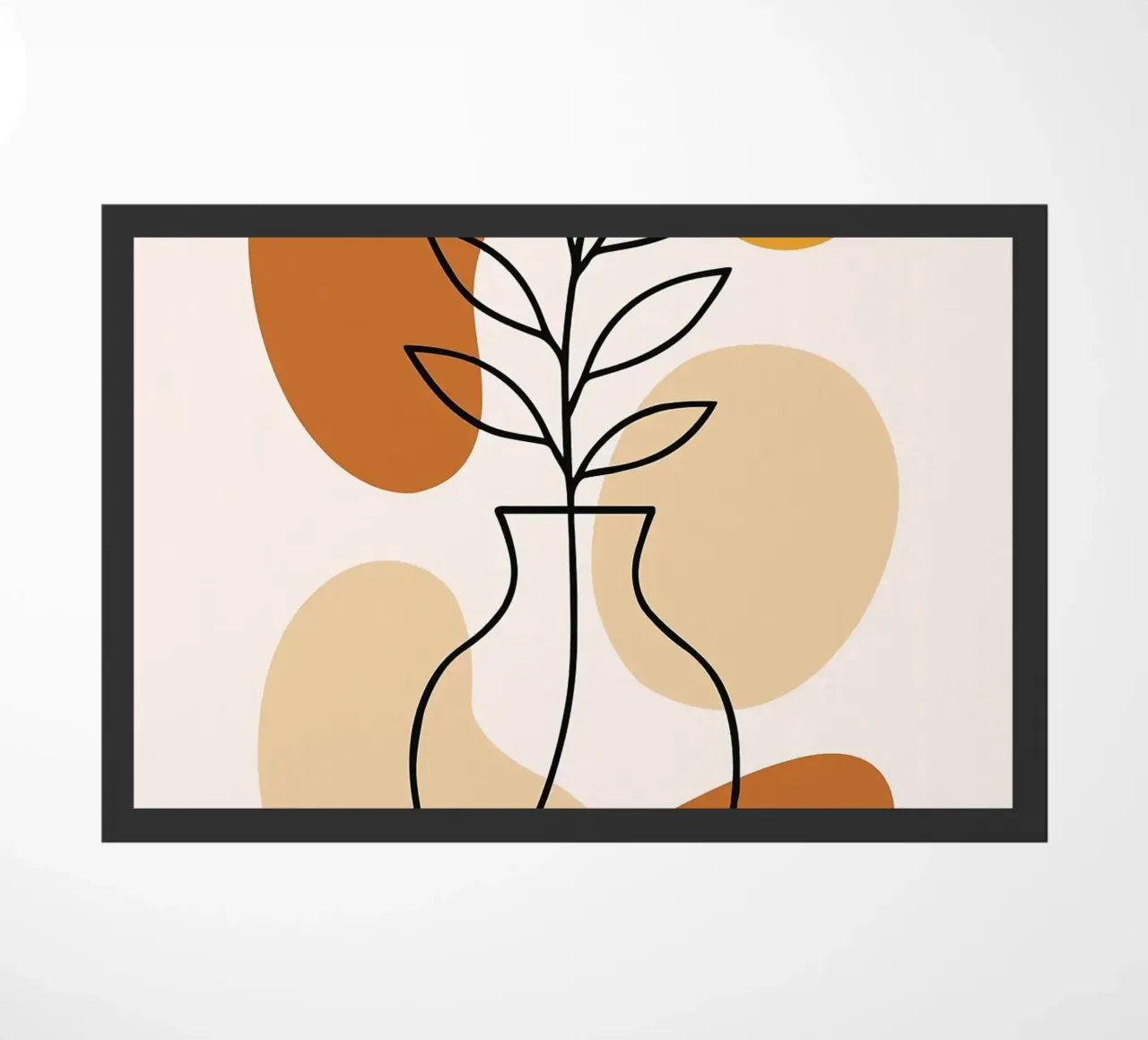 Illustrazione di una pianta minimalista in un vaso zerbino da PosterByFly