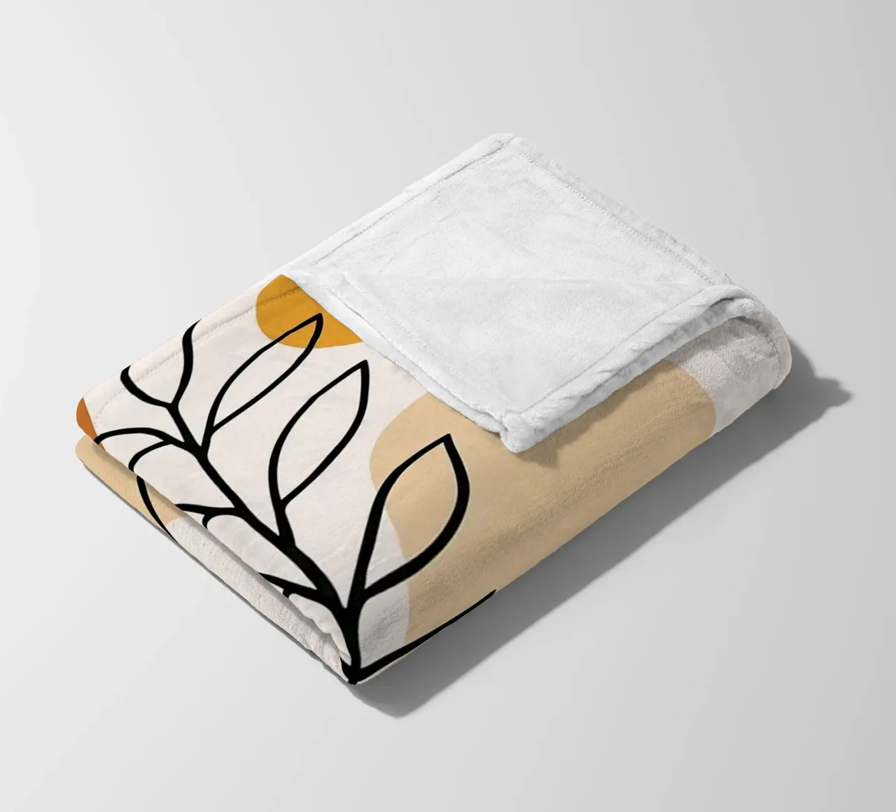 Illustrazione di una pianta minimalista in un vaso coperta in pile da PosterByFly