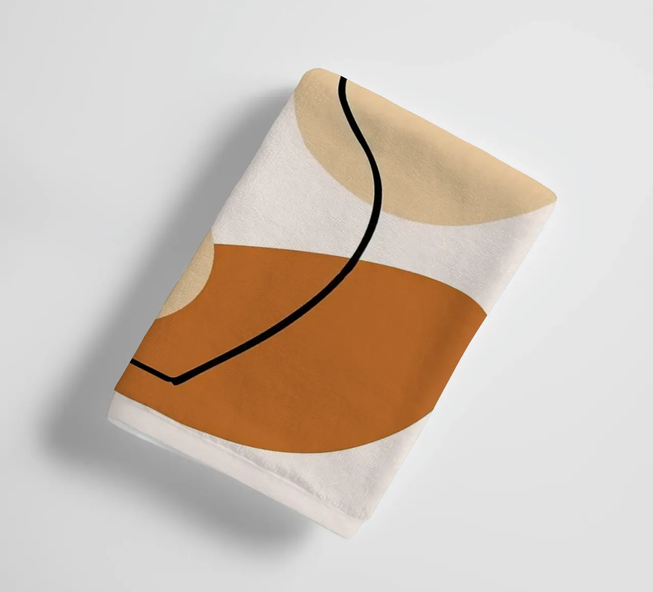 Illustrazione di una pianta minimalista in un vaso asciugamano da bagno da PosterByFly
