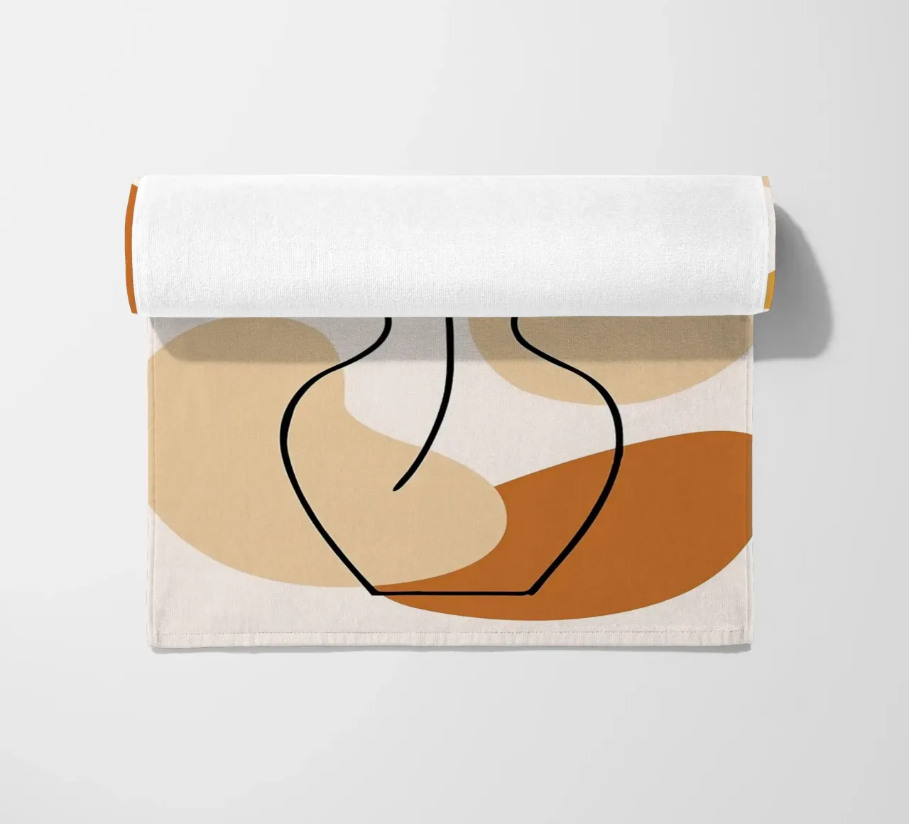 Illustrazione di una pianta minimalista in un vaso telo mare da PosterByFly