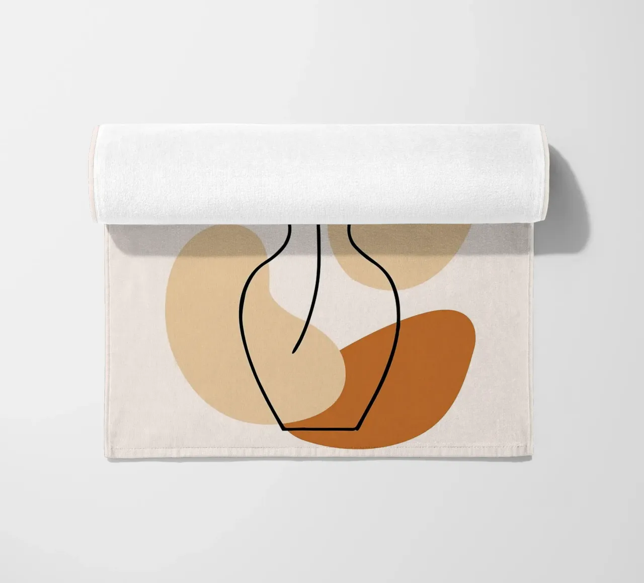 Illustrazione di una pianta minimalista in un vaso telo mare da PosterByFly