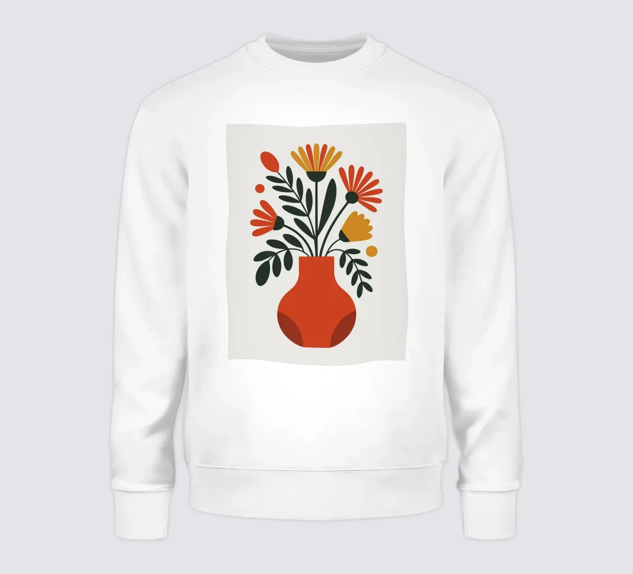 Composizione floreale minimalista in vaso felpa da PosterByFly