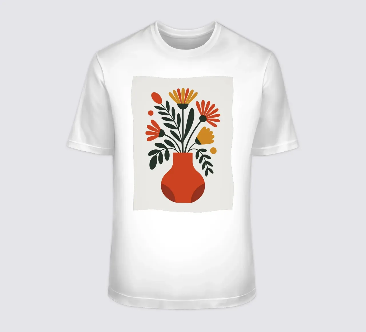 Composizione floreale minimalista in vaso t-shirt da PosterByFly
