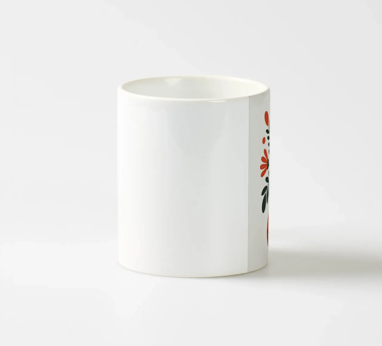 Composizione floreale minimalista in vaso tazza in ceramica da PosterByFly