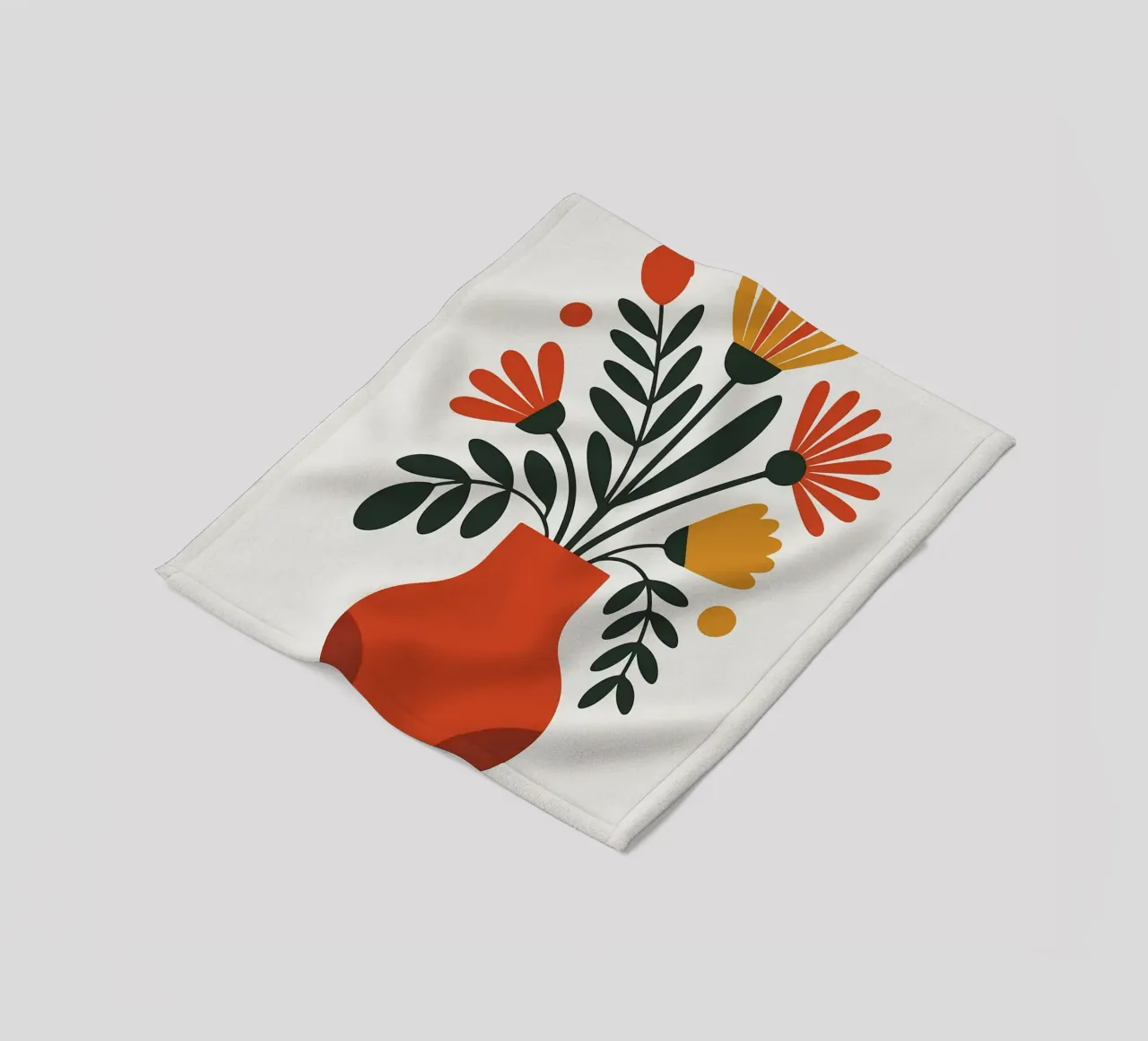 Composizione floreale minimalista in vaso coperta in pile da PosterByFly