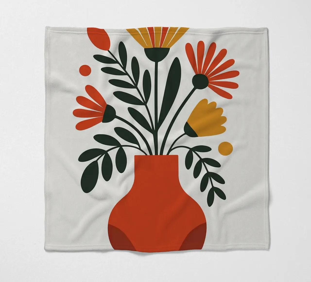Composizione floreale minimalista in vaso coperta in pile da PosterByFly