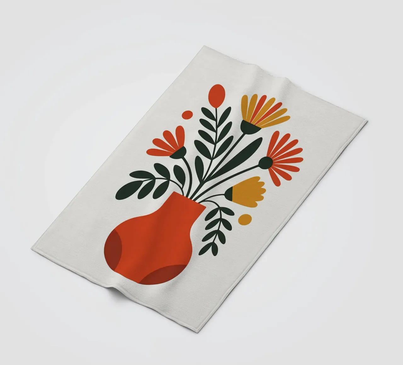 Composizione floreale minimalista in vaso coperta in pile da PosterByFly