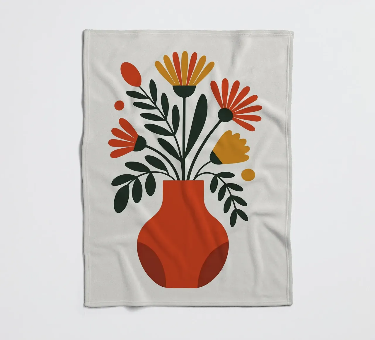 Composizione floreale minimalista in vaso coperta in pile da PosterByFly