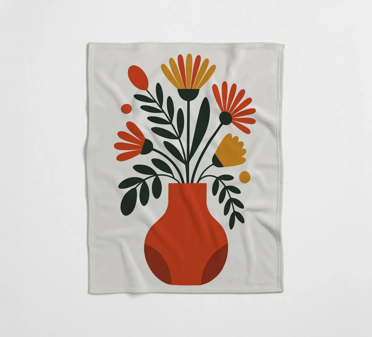 Composizione floreale minimalista in vaso coperta in pile da PosterByFly